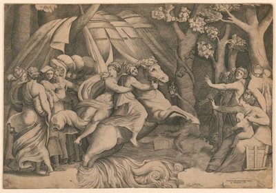 Clelia Crossing the Tiber by Giulio Bonasone