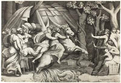Cloelia Crossing the Tiber by Giulio Bonasone