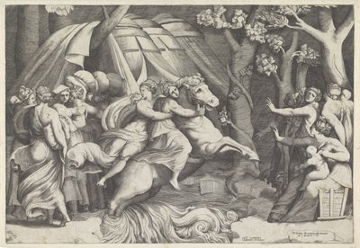 Cloelia Crossing the Tiber by Giulio Bonasone