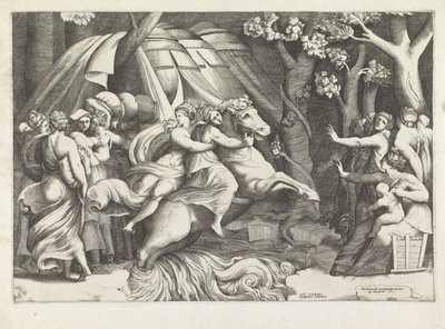 Cloelia Crossing the Tiber by Giulio Bonasone
