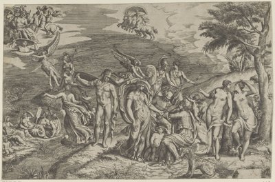 The Judgment of Paris by Giulio Bonasone