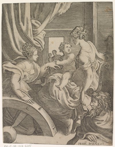 Mystical Marriage of Saint Catherine by Giulio Bonasone