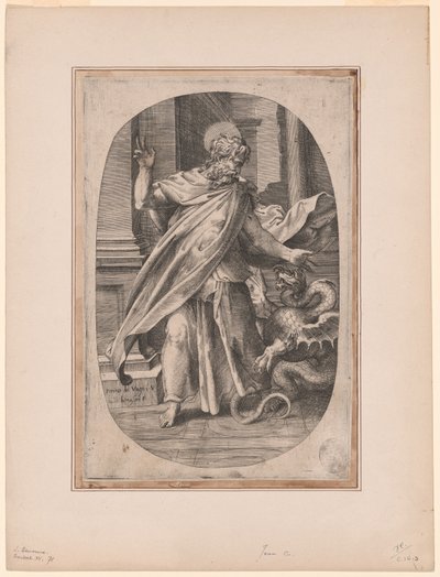 Saint Paul Overcoming the Viper by Giulio Bonasone