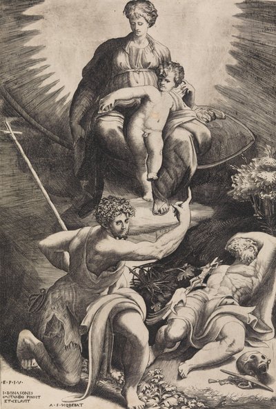 The Vision of St. Jerome by Giulio Bonasone