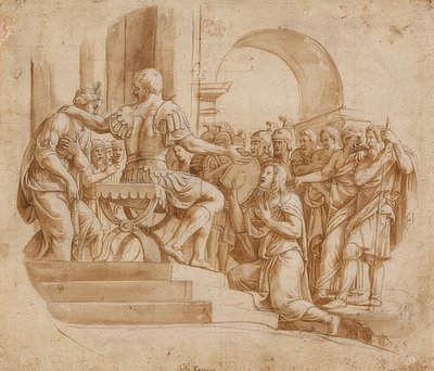 The Continence of Scipio. Around 1530/32 by Giulio Romano