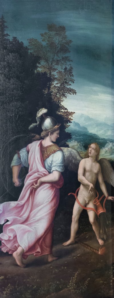 Minerva Scolding Cupid by Giulio Romano