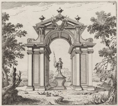 Triumphal Arch in a Landscape by Giuseppe Antonio Landi