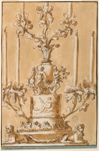 Candlestick Representing Autumn by Giuseppe Barberi