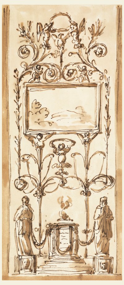 Decoration of a Panel by Giuseppe Barberi