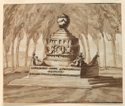 Sepulchral Monument for Poet Pietro Chiari by Giuseppe Barberi