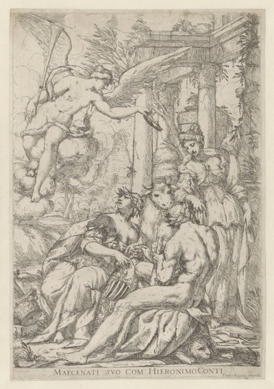 Allegory with Fame, Hercules, and Europe by Giuseppe Diamantini
