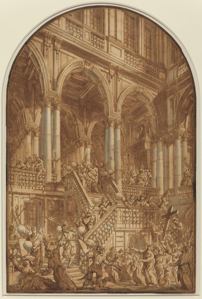 Christ Led Captive from a Palace by Giuseppe Galli Bibiena