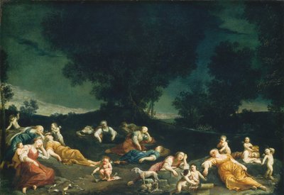 Cupids Disarming Sleeping Nymphs by Giuseppe Maria Crespi