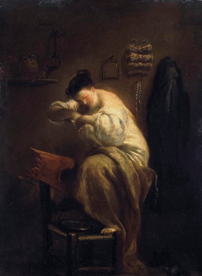 Woman Looking for Fleas by Giuseppe Maria Crespi