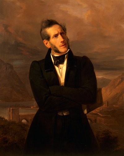 Portrait of Alessandro Manzoni by Giuseppe Molteni