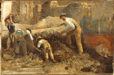 Excavations of Ercolano by Giuseppe Palizzi