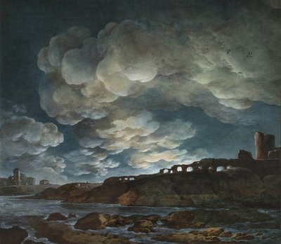 Full Moon Over the Sea, 1800-1810 by Giuseppe Pietro Bagetti