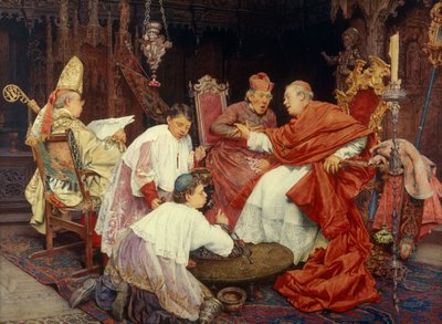 Cardinals in an Interior by Giuseppe Signorini