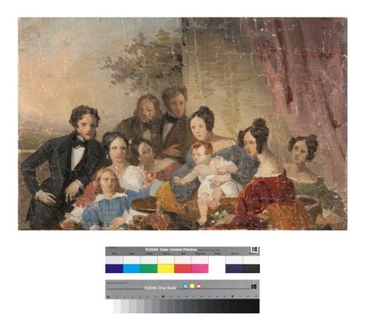 Sinigallia Family, Sketch by Giuseppe Tominz
