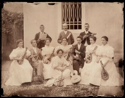 Group Portrait of Seated Musicians, c.1900 by Giuseppe Wulz