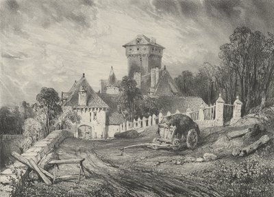 Château de Pesteil à Polminhac, 1832 by Godefroy Engelmann