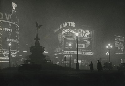 Piccadilly Circus 1950s by Godfrey Macdominic
