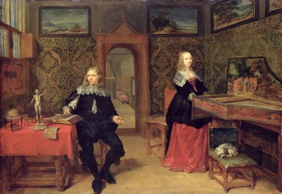 The Young Scholar and his Wife by Gonzales Coques