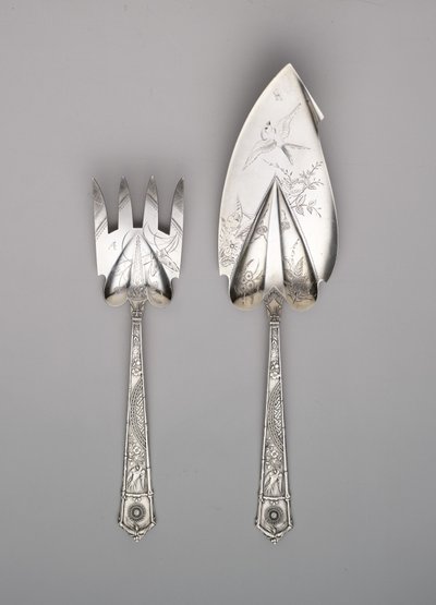 Fish slice and fork by Gorham Manufacturing Company