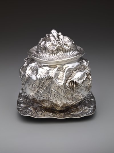 Oyster tureen with stand by Gorham Manufacturing Company