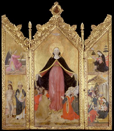 Triptych of the Madonna of Mercy by Gottardo Scotti
