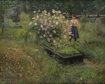 Graveyard Scene by Gottfrid Kallstenius