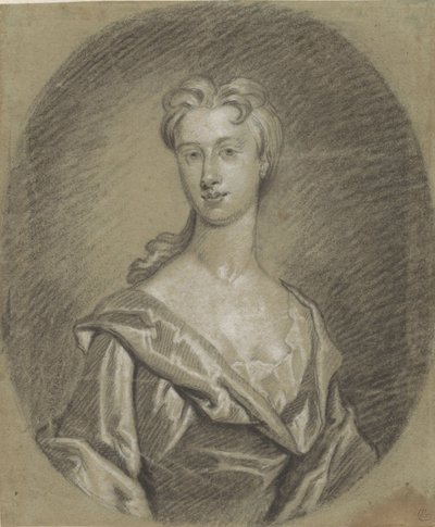 Portrait of a Lady, Bust, in Oval by Gottfried Kneller