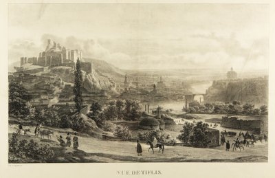 View of Tiflis by Gottfried or Godefroy Engelmann