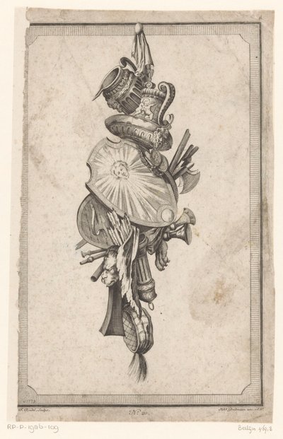 Trophy with Vases and Shield by Gottlieb Friedrich Riedel