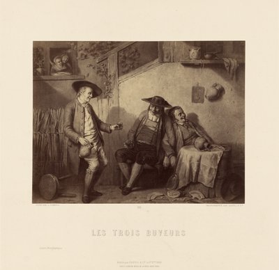 Les Trois Buveurs by L. Somers by Goupil and Cie.