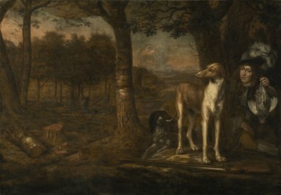 After the Hunt by Govert Dircksz. Camphuysen