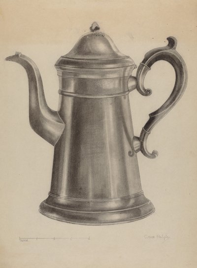 Pewter Coffee Pot by Grace Halpin