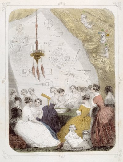 Ladies Studying Astronomy by Grandville