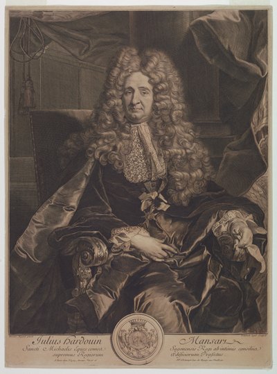 Portrait of Jules-Hardouin Mansart (1646-1708) by Gérard Edelinck