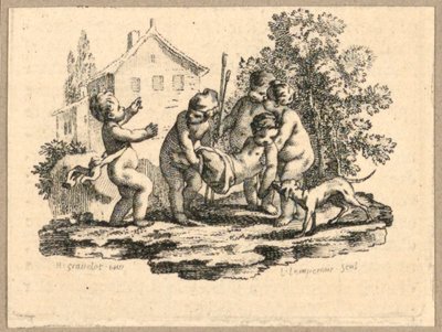 A Wounded Child by Gravelot