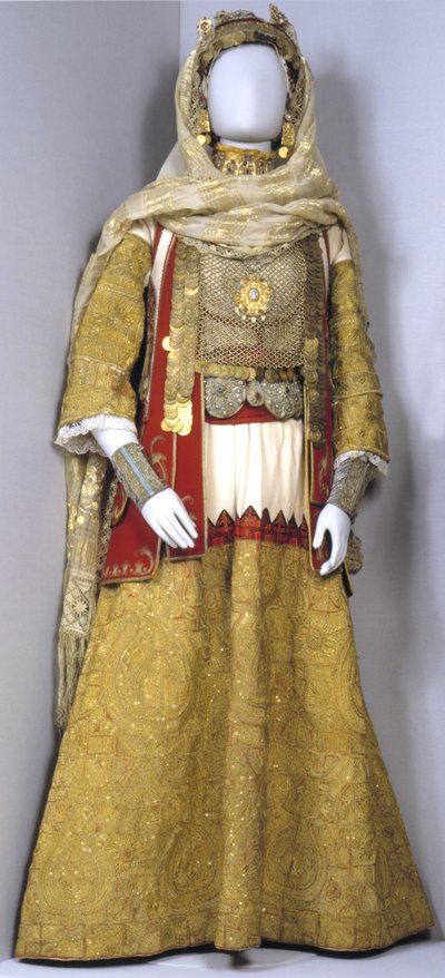 Golden Bridal Costume from Attiki by Greek School