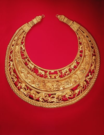 Necklace with pastoral scenes by Greek School