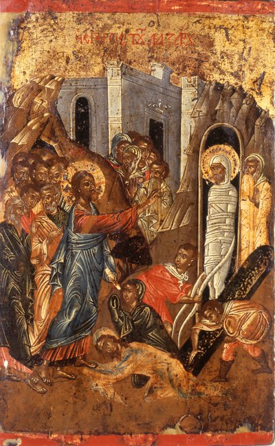 The Raising of Lazarus by Greek School