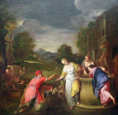 Eliezer and Rebecca by Gregorio Lazzarini