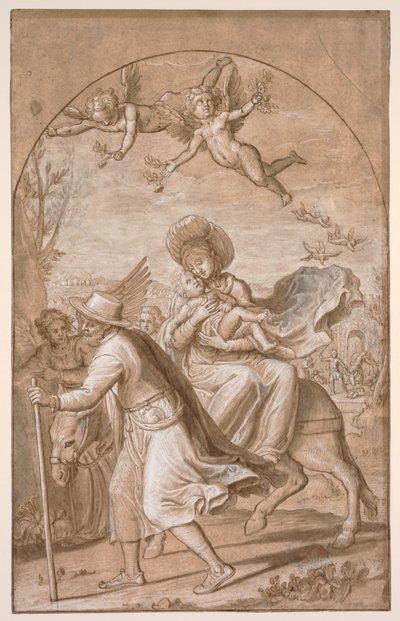 The Flight into Egypt by Gregorio Pagani