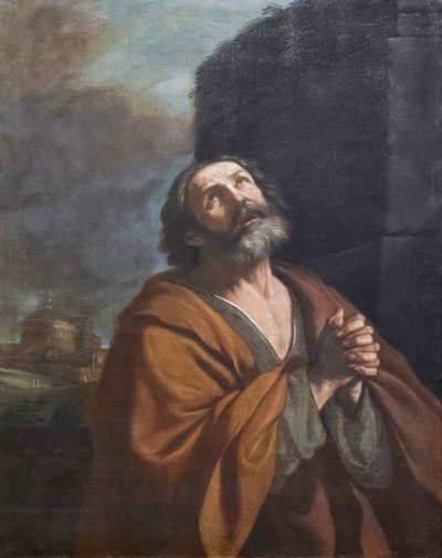 Saint Peter Crying by Guercino (1591 1666)