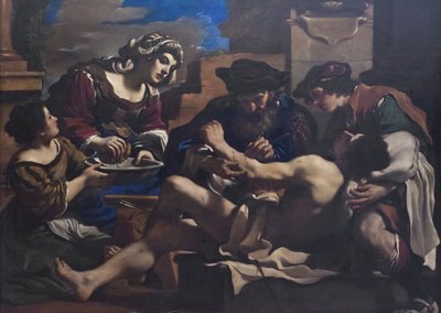St Sebastian Tended by Irene by Guercino (1591 1666)