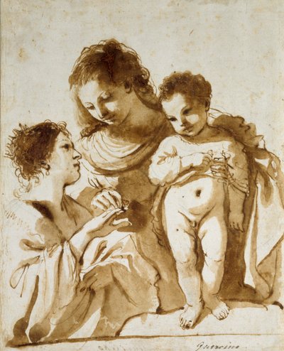 The Mystic Marriage of St Catherine by Guercino