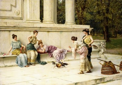 The Cock Fight by Guglielmo Zocchi
