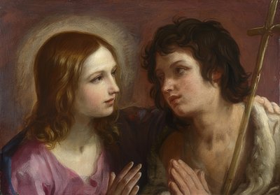 Christ Embracing Saint John the Baptist by Guido Reni